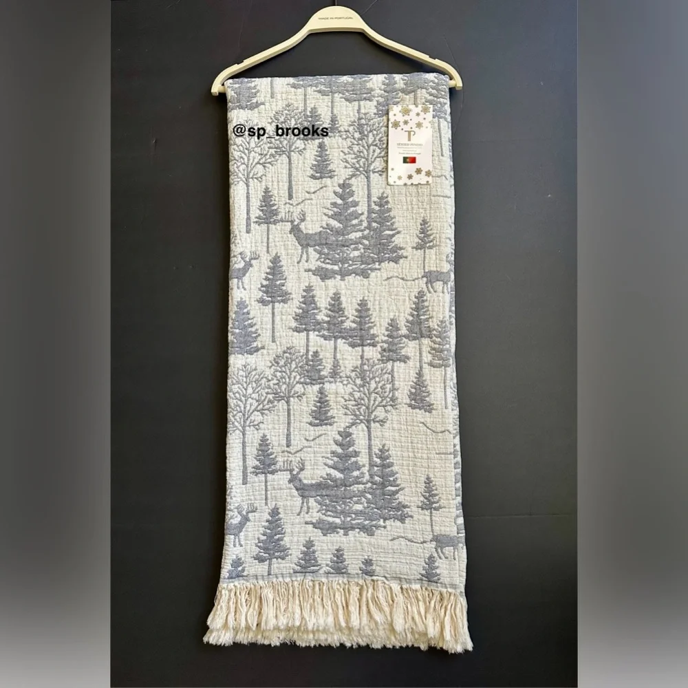 🎁Texteis Penedo Throw Blanket - Forestry - Midnight Christmas Holiday Throw